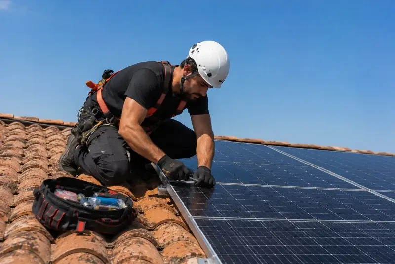 Maintenance et monitoring de panneaux solaires à Esparron
